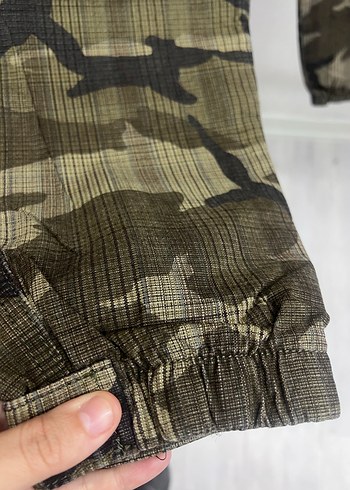 Kemerli Kamuflaj Desenli Kadın Kumaş Pantolon - Görsel 6