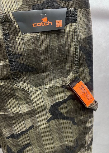 Kemerli Kamuflaj Desenli Kadın Kumaş Pantolon - Görsel 7