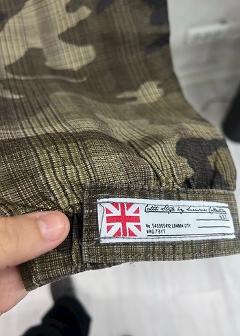 Kemerli Kamuflaj Desenli Kadın Kumaş Pantolon - Görsel 4