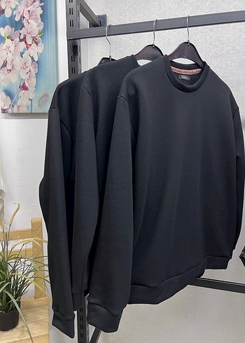 Siyah Oversize Sweatshirt - Görsel 2
