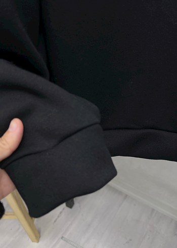 Siyah Oversize Sweatshirt - Görsel 3