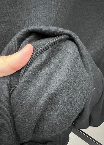 Siyah Oversize Sweatshirt - Görsel 4