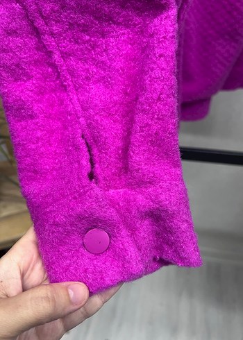 Pembe Düğmeli Mini Kadın kaşe - Görsel 8