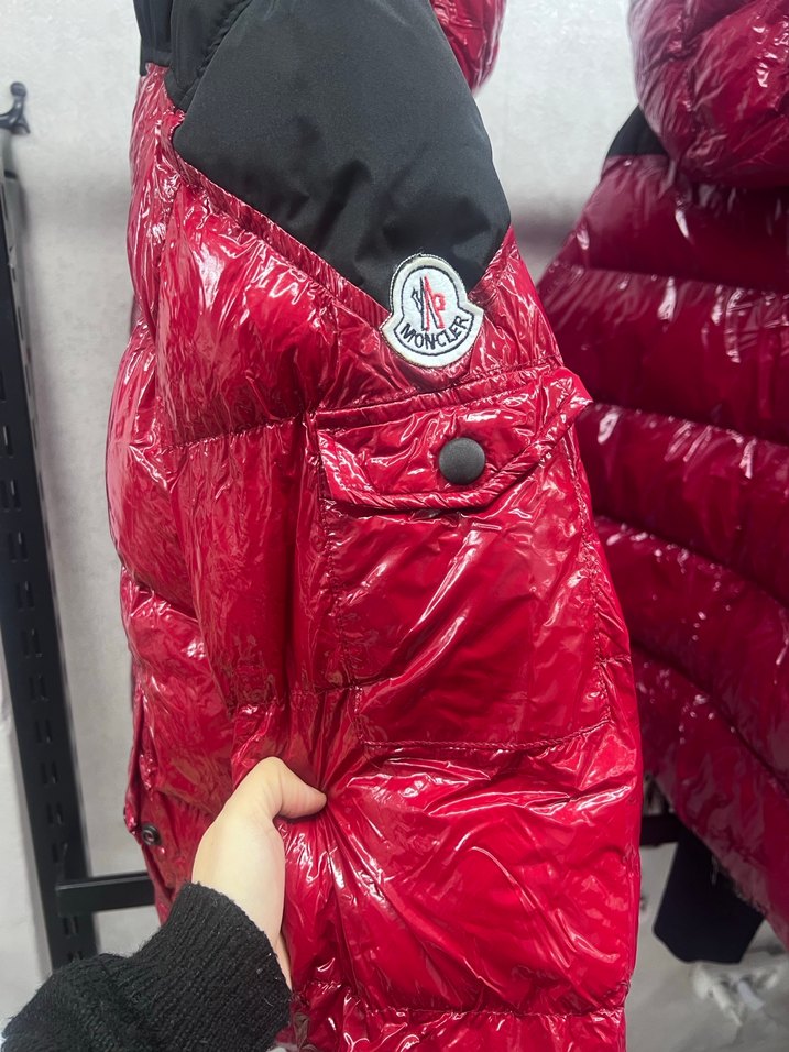 Kırmızı Fermuarlı Kadın Kışlık Mont - Görsel 4