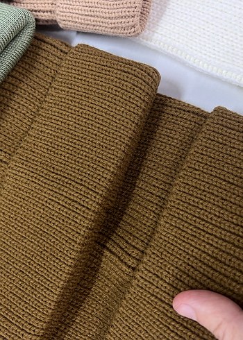 Çok Renkli Örgü kadın atkı bere - Görsel 6