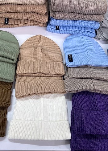 Çok Renkli Örgü kadın atkı bere - Görsel 5