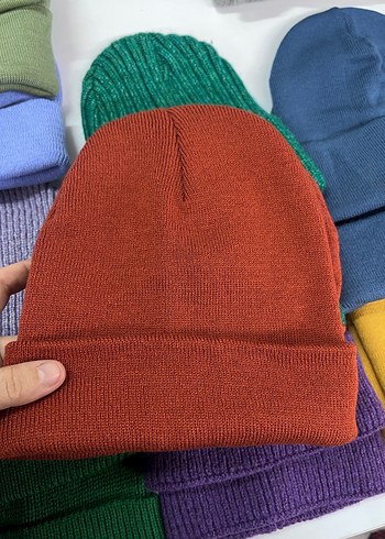 Çok Renkli Örgü kadın atkı bere - Görsel 8