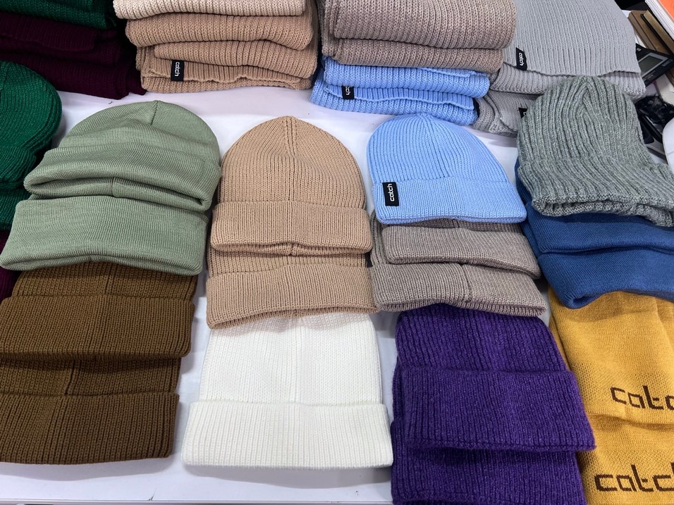 Çok Renkli Örgü kadın atkı bere - Görsel 5