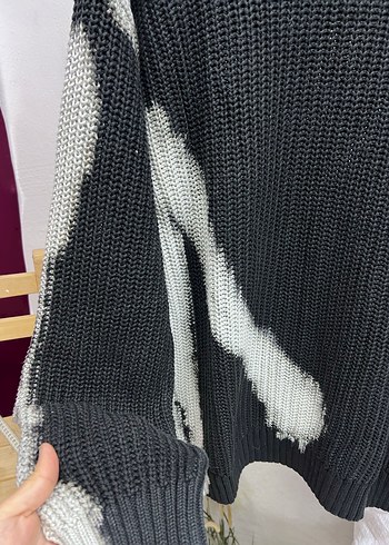 Gri Batik Desenli erkek kazak - Görsel 3