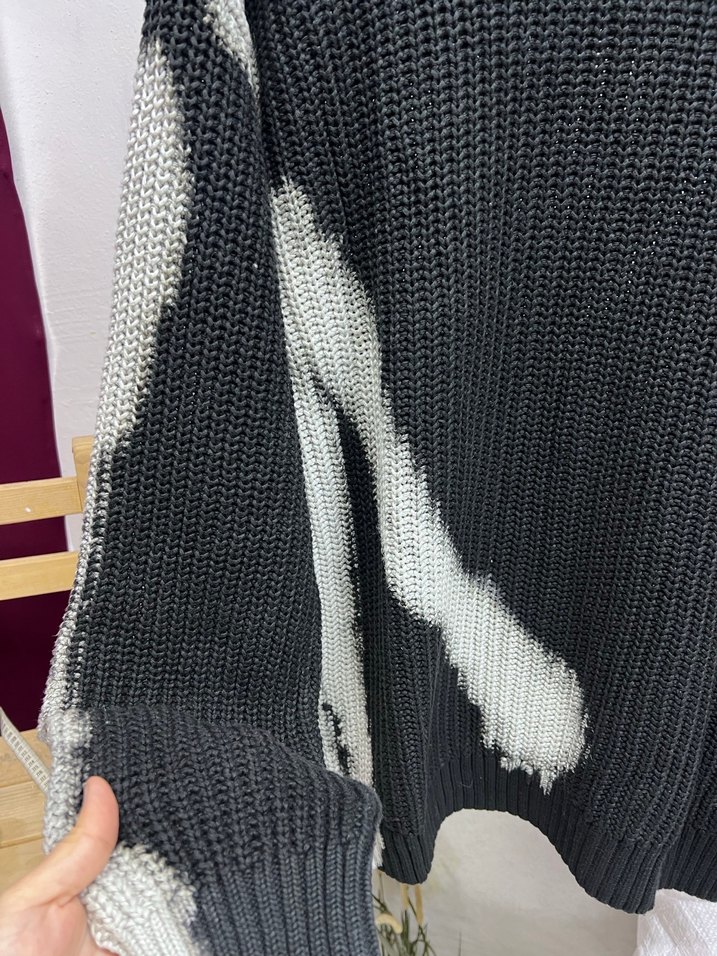 Gri Batik Desenli erkek kazak - Görsel 3