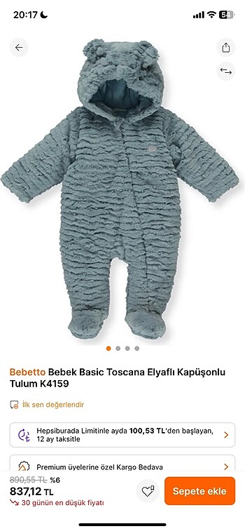 Bebetto peluş astronot mont