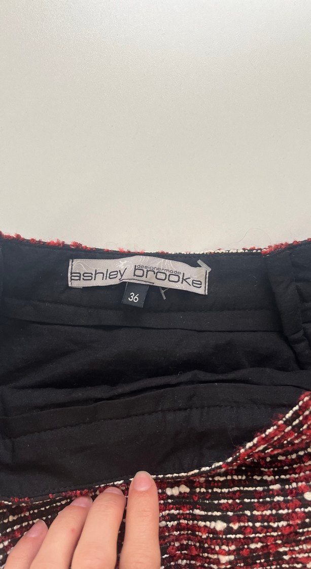 Bordo Örgü Midi Mini Etek - Görsel 2