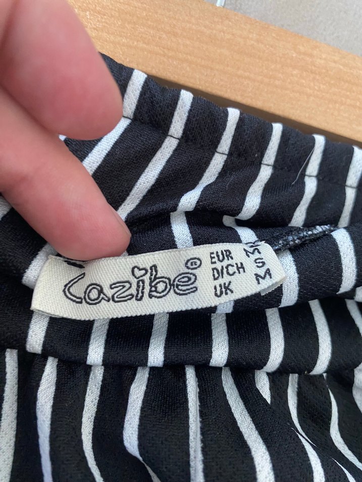 Çizgili Pilili Siyah Cigarette Pantolon - Görsel 2