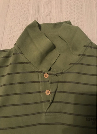 Esprit Esprit yeşil çizgili erkek tişört