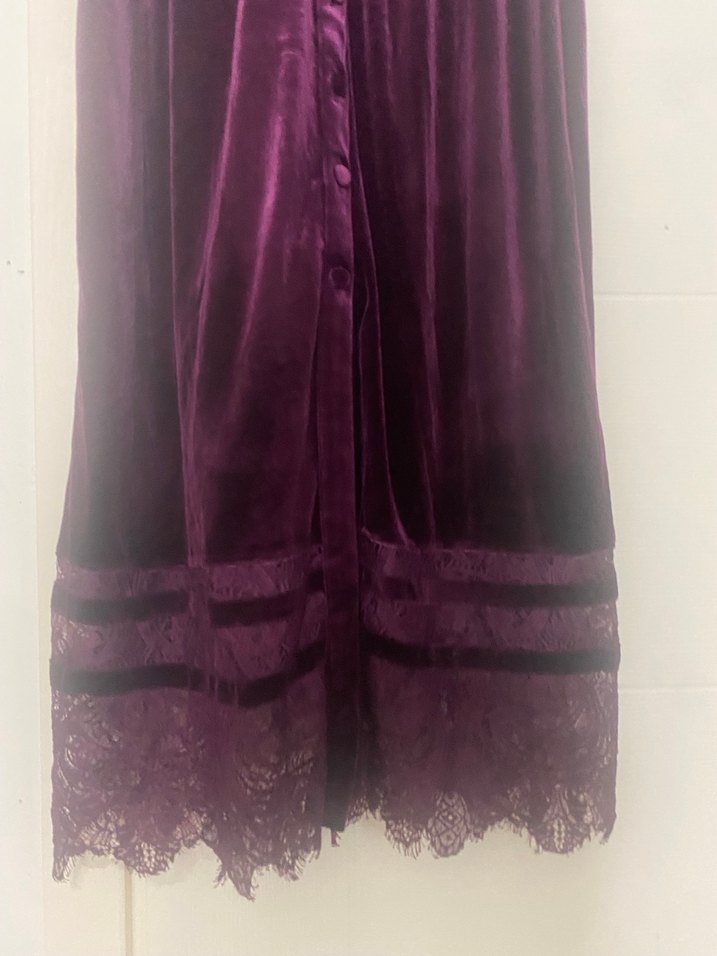 Kadife Büyük Beden Elbise - Görsel 4