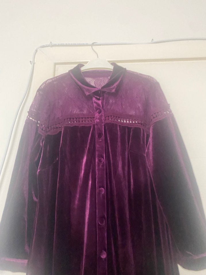 Kadife Büyük Beden Elbise - Görsel 3