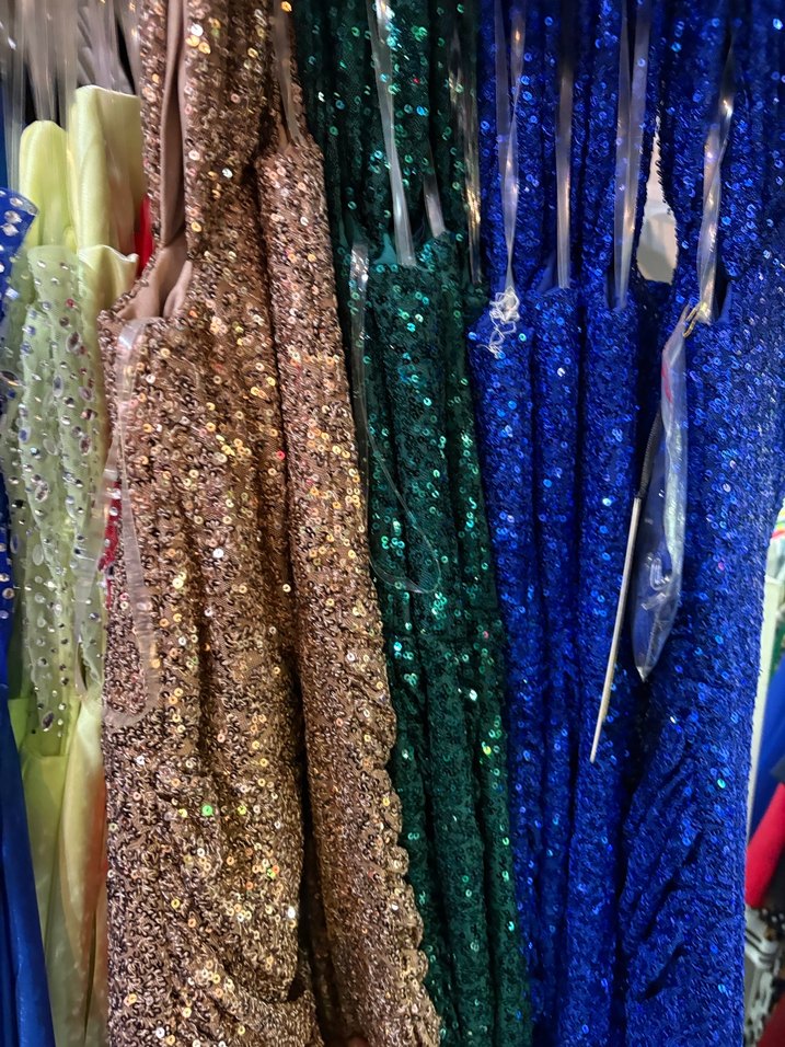 Drapeli Parlak Mavi Uzun Abiye Elbise - Görsel 5