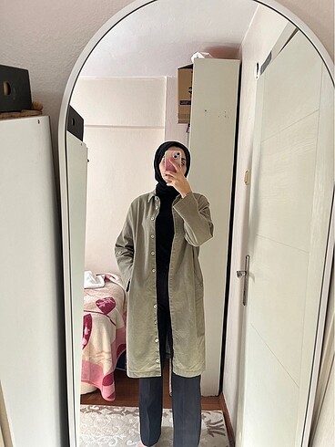 m Beden haki Renk Yeşil trenchcoat