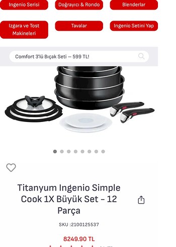 Titanyum Ingenio Simple Cook 1X 12 Parça Set