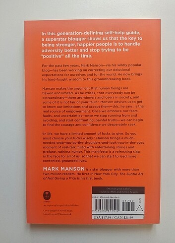  MARK MANSON The Subtle Art of Not Giving a F**k (İngilizce)