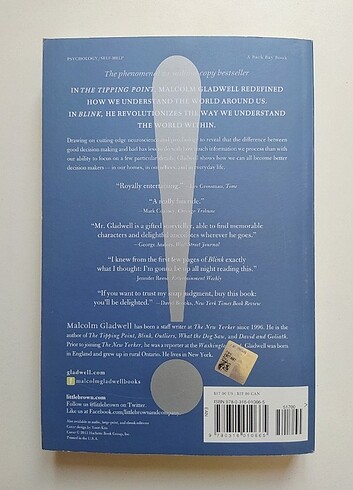 MALCOLM GLADWELL Blink