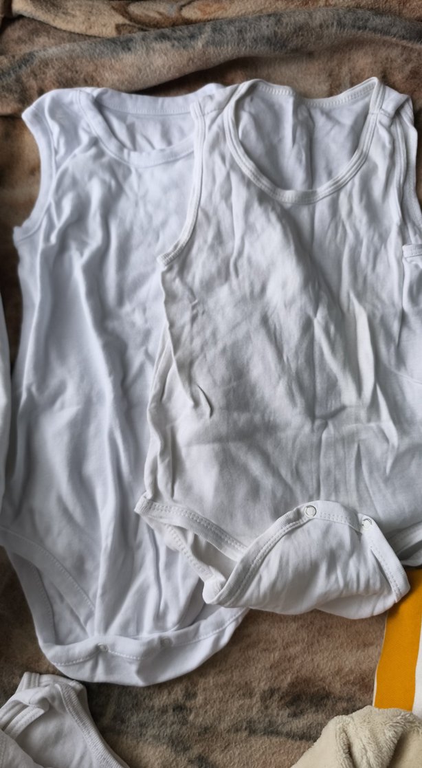 Uzun Kollu Beyaz Pamuklu Bebek Body - Görsel 2