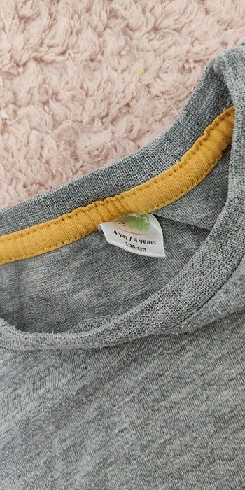 4 Yaş Beden gri Renk E Bebek pijama üstü