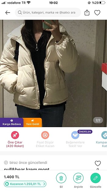 pull&bear krem mont