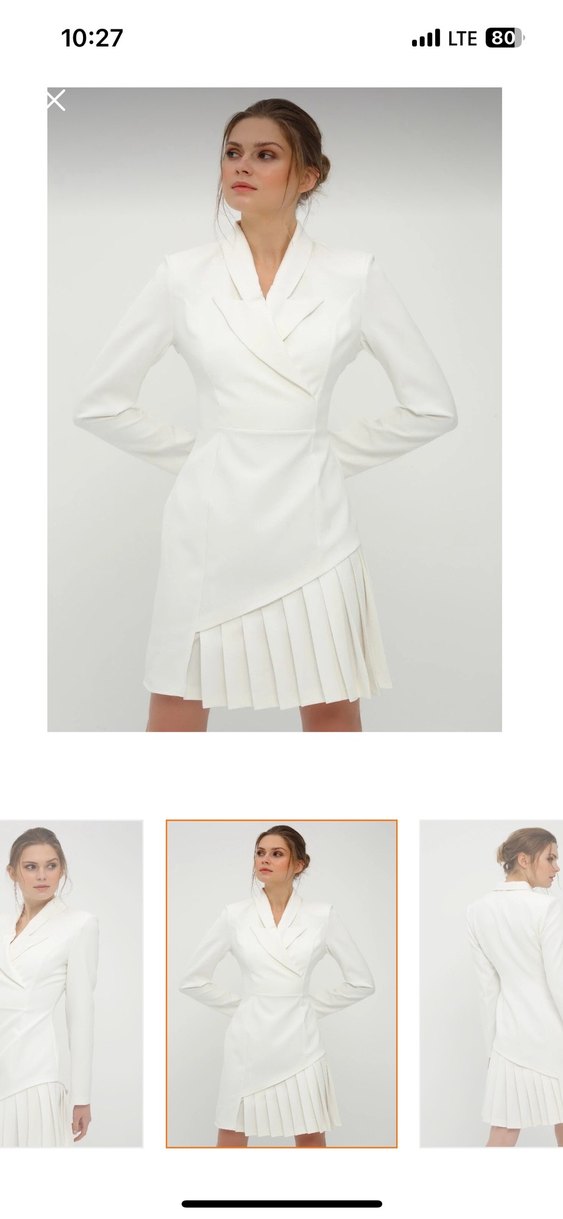 Betty & Sam Beyaz Mini Kadın Elbisesi - Görsel 2