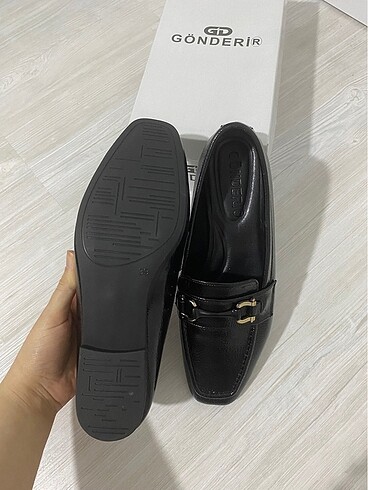 39 Beden Gön Deri Siyah Günlük Ayakkabı Loafer