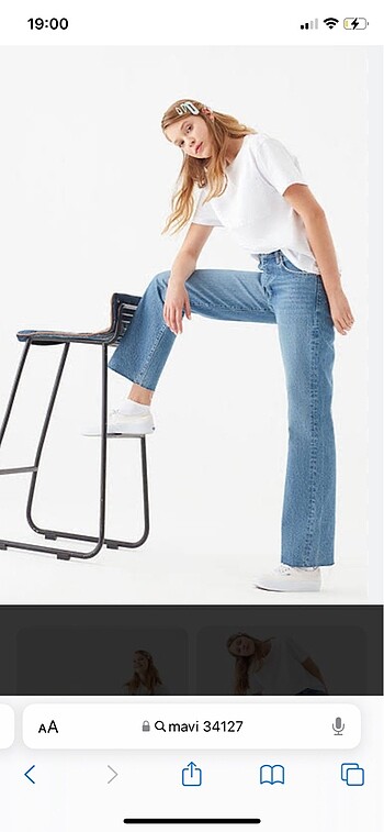 27 Beden mavi jean