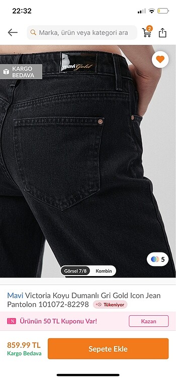 28 Beden mavi jean