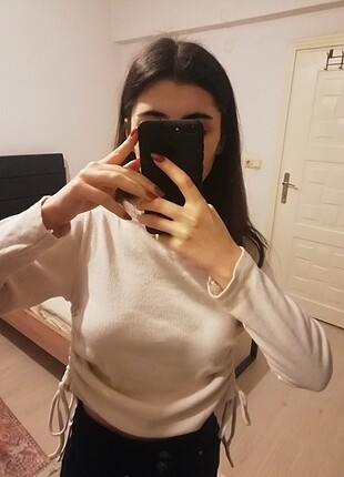 yanları büzgülü bluz