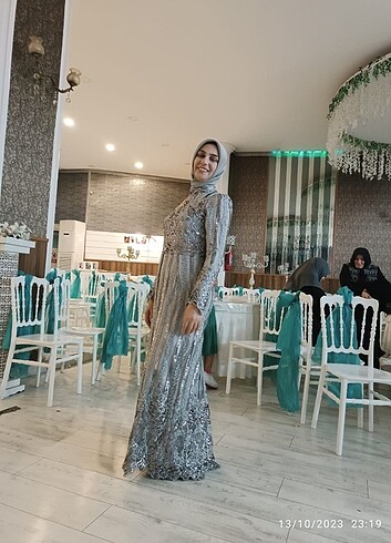 Pınar Şems Tesettür Abiye elbise 