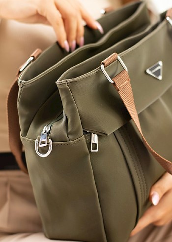 Kadın Haki Askılı Günlük Çanta - Görsel 2
