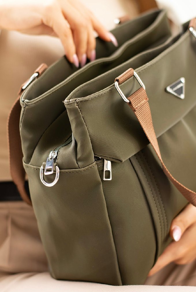 Kadın Haki Askılı Günlük Çanta - Görsel 2