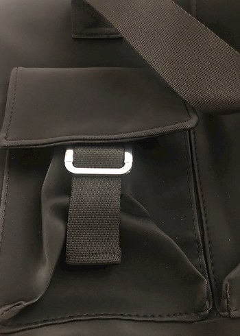 Tokalı Siyah Su Geçirmez Kadın Çantası - Görsel 5