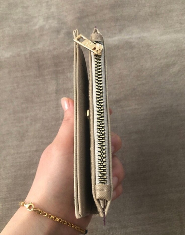 Gri Yılan Desenli Deri Kadın Cüzdan - Görsel 3