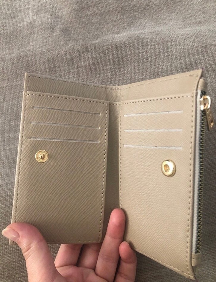 Gri Yılan Desenli Deri Kadın Cüzdan - Görsel 2