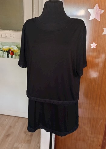 Siyah penye bluz - Görsel 2