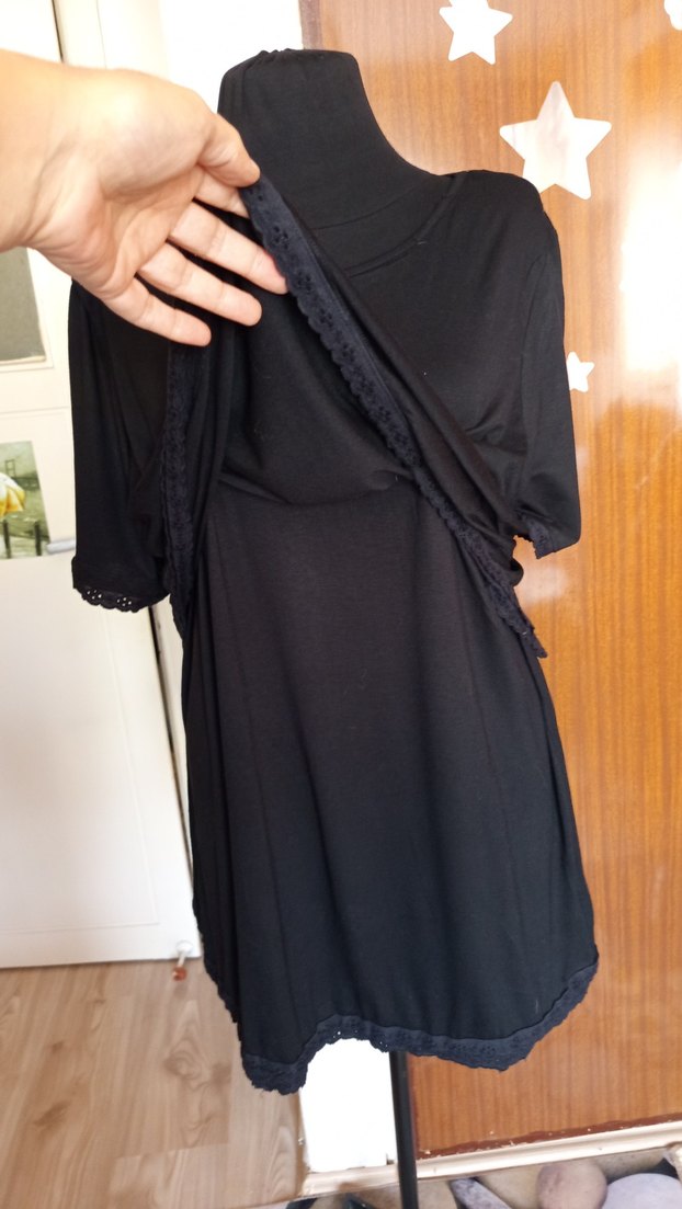 Siyah penye bluz - Görsel 3