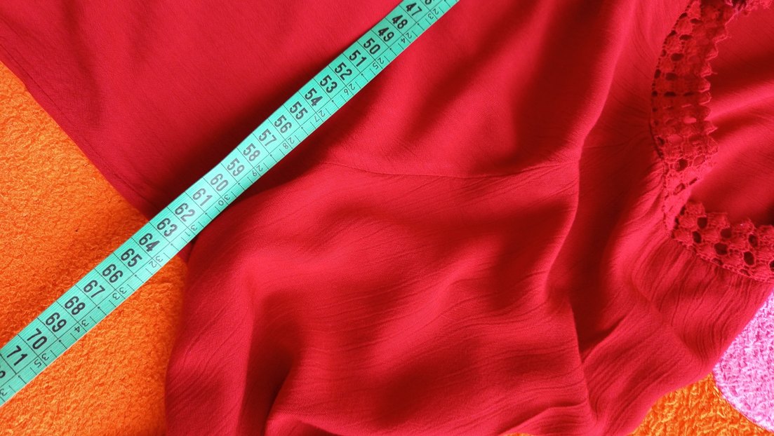 Püsküllü Kırmızı Bohem Kadın Bluz - Görsel 5