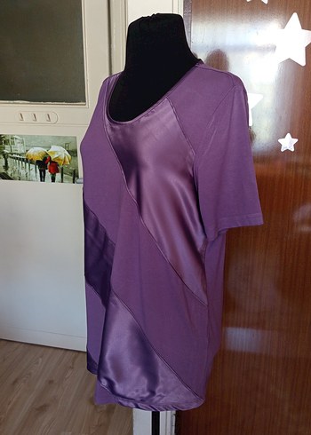 Mor Drapeli Kadın Bluz - Görsel 2