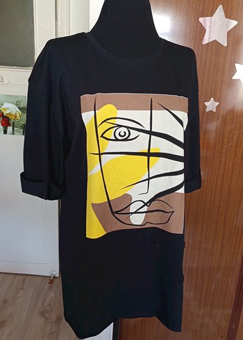 Kadın Siyah Baskılı Tunik - Görsel 2