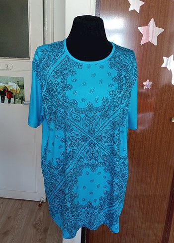 SIFIR Turkuaz Desenli Bohem Tunik - Görsel 2