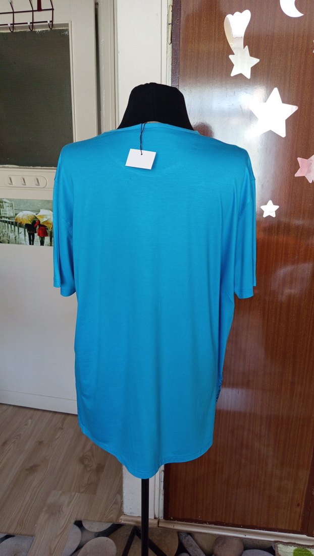 SIFIR Turkuaz Desenli Bohem Tunik - Görsel 4