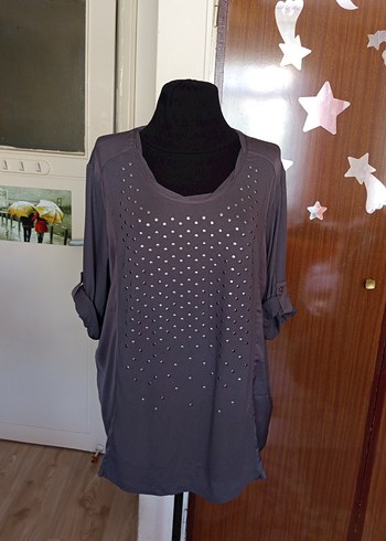 SIFIR. GRİ ŞIK BLUZ - Görsel 2