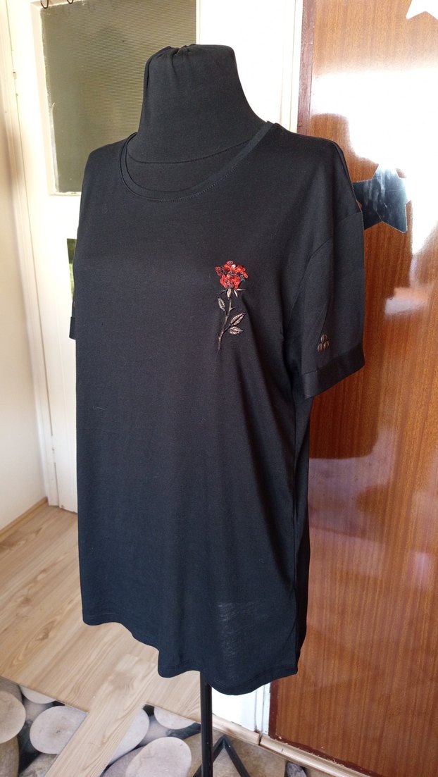 SIFIR Siyah Kısa Kollu Gotik Tişört - Görsel 2