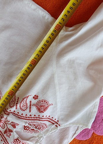 SIFIR  Beyaz Bohem Uzun Kollu Bluz - Görsel 6