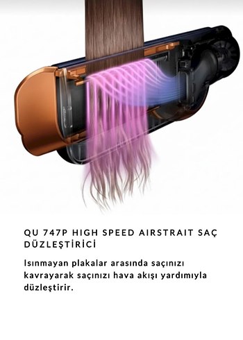 QU 747K HIGH SPEED AIRSTRAIT Saç Düzleştirici - Görsel 12